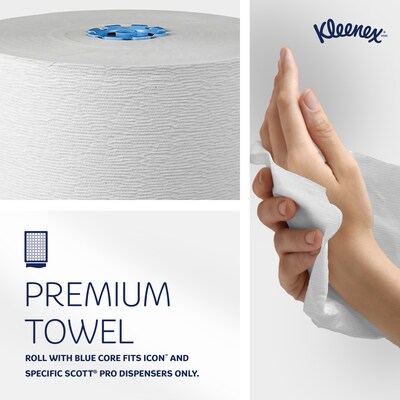 Kleenex Professional Recycled Hardwound Paper Towels, 1-ply, 700 ft./Roll, 6 Rolls/Carton (25637)