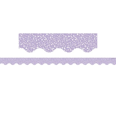Teacher Created Resources Border Trim, 2.19 x 2.92, Composition Purple Scalloped, 12/Pack, 6 Packs