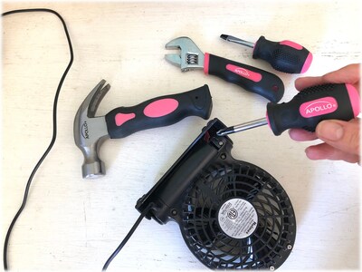 Apollo Tools Stubby Tool Set, 4-Piece, Pink/Black (DT0240P)