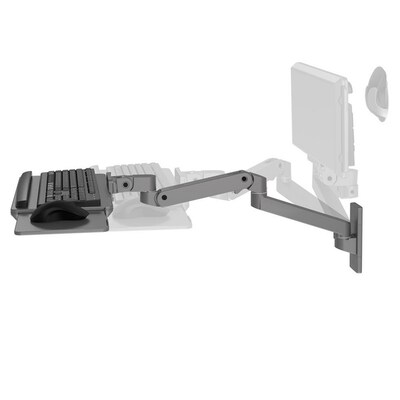 Ergotron LX Pro Adjustable Wall Mount  Full-Sized Keyboard Arm, Dark Gray (45-685-293)