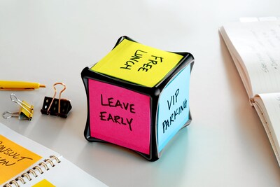 Post-it® Super Sticky Full Stick Notes, 3" x 3", Energy Boost Collection, 25 Sheets/Pad, 4 Pads/Pack (F330-4SSAU)