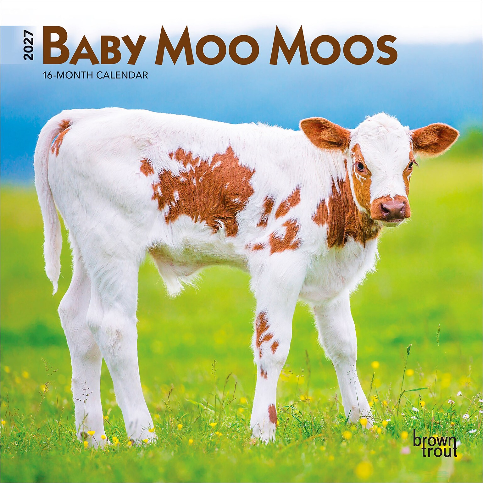 2027 BrownTrout Baby Moo Moos 7 x 7 Monthly Wall Calendar, Assorted Colors (9798330709779)