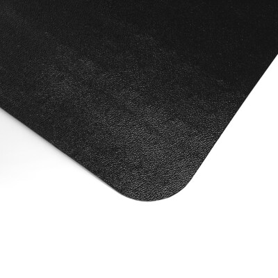 Floortex Advantagemat Vinyl Hard Floor Chair Mat with Lip, 45" x 53", Black (FR124553HLBV)