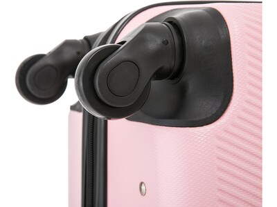DUKAP Discovery 3-Piece Hardside Spinner Luggage Set, TSA Checkpoint Friendly, Pink (DKDISSML-PNK)