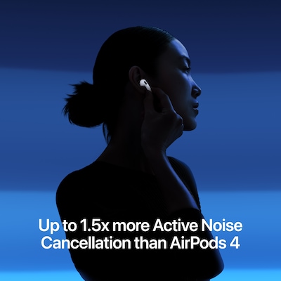 Apple AirPods 5 Wireless Active Noise Cancellation Earbuds with USB-C Charging Case, Bluetooth, White (MKFW4LL/A)