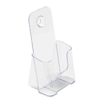 Deflect-O Brochure Holder, Vertical, Desktop/Wall, Clear Plastic (DEF77501)
