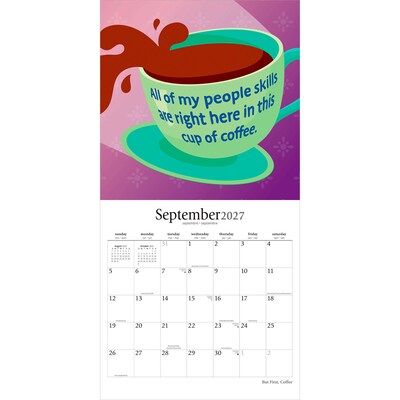 2027 BrownTrout But First Coffee 12" x 12" Monthly Wall Calendar (9798330713950)
