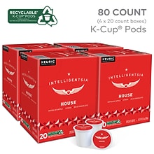 Intelligentsia House Blend Coffee, Keurig K-Cup Pod, Light Roast, 20/Box, 4 Boxes/Carton (5000371868