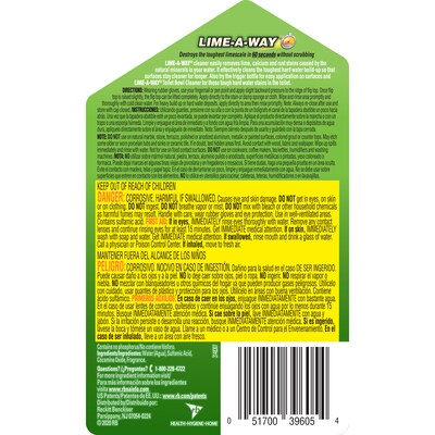 LIME-A-WAY Toggle Lime/Calcium/Rust Remover, Clean Scent, 28 oz. (5170039605)