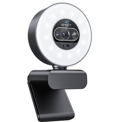 EMEET SmartCam S600L 4K Ultra HD Webcam, Black/White (EMS60L-LD)