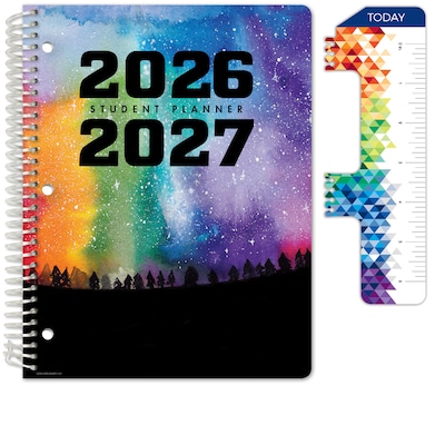 2026-2027 Global Printed Products Rainbow Silhouette 8.5 x 11 Academic Year Weekly & Monthly Student Planner