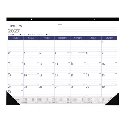 2027 Brownline DuraGlobe 22 x 17 Monthly Desk Pad Calendar (C177227-27)