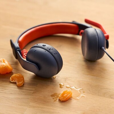 Logitech Zone Learn USB-A Stereo Computer Headset, Blue/Orange (981-001362)