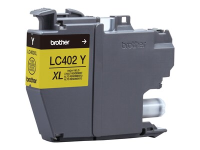 Brother LC402XL Yellow High Yield Ink Cartridge, Prints Up to 1,500 Pages (LC402XLYS)
