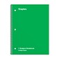 TRU RED™ 1-Subject Notebook, 8" x 10.5", College Ruled, 70 Sheets, Green (TR27502)