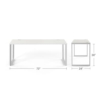 Workplace2.0™ 72"W x 24"D Writing Desk, Silver Mesh (UN57478)
