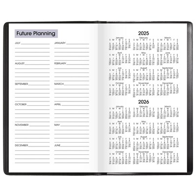 2025-2026 AT-A-GLANCE DayMinder 3.5" x 6" Academic Weekly Planner, Black (AY48-00-26)