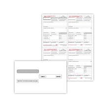 ComplyRight W-2 Tax Form Set with Envelopes/Recipient Copy Only, 4-Up (Box), 25/Pack (5205E25)