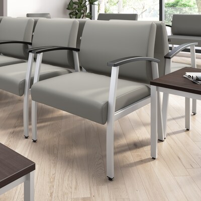 Bush Business Furniture Arrive Vinyl Bariatric Guest Chair, Light Gray (CH3902GVL-03)