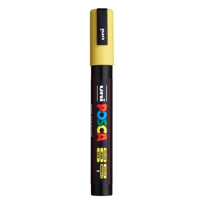 POSCA PC-5M Water Based Paint Marker, Medium Bullet Tip, Yellow, 3/Pack (UBCPC5MYELLOW-3)