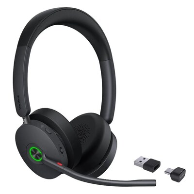 Yealink BH74 Wireless Noise Canceling Bluetooth Stereo Over-the-Ear Headset, USB-C/USB-A, MT Certifi
