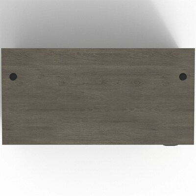 Lorell Prominence 2.0 72 W Right-Pedestal Desk, Gray Elm Surface (LLRPD3672RSPGE)