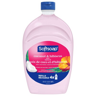 Softsoap Liquid Hand Soap Refill, Coconut & Hibiscus Scent, 50 Fl.Oz., 6/Carton (US07162ACT)