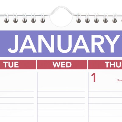 2026 AT-A-GLANCE 15.5" x 22.75" Monthly Wall Calendar, White/Purple (PM3-28-26)