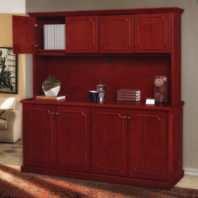 Regency Prestige Wood Veneer Hutch with Doors Mahogany