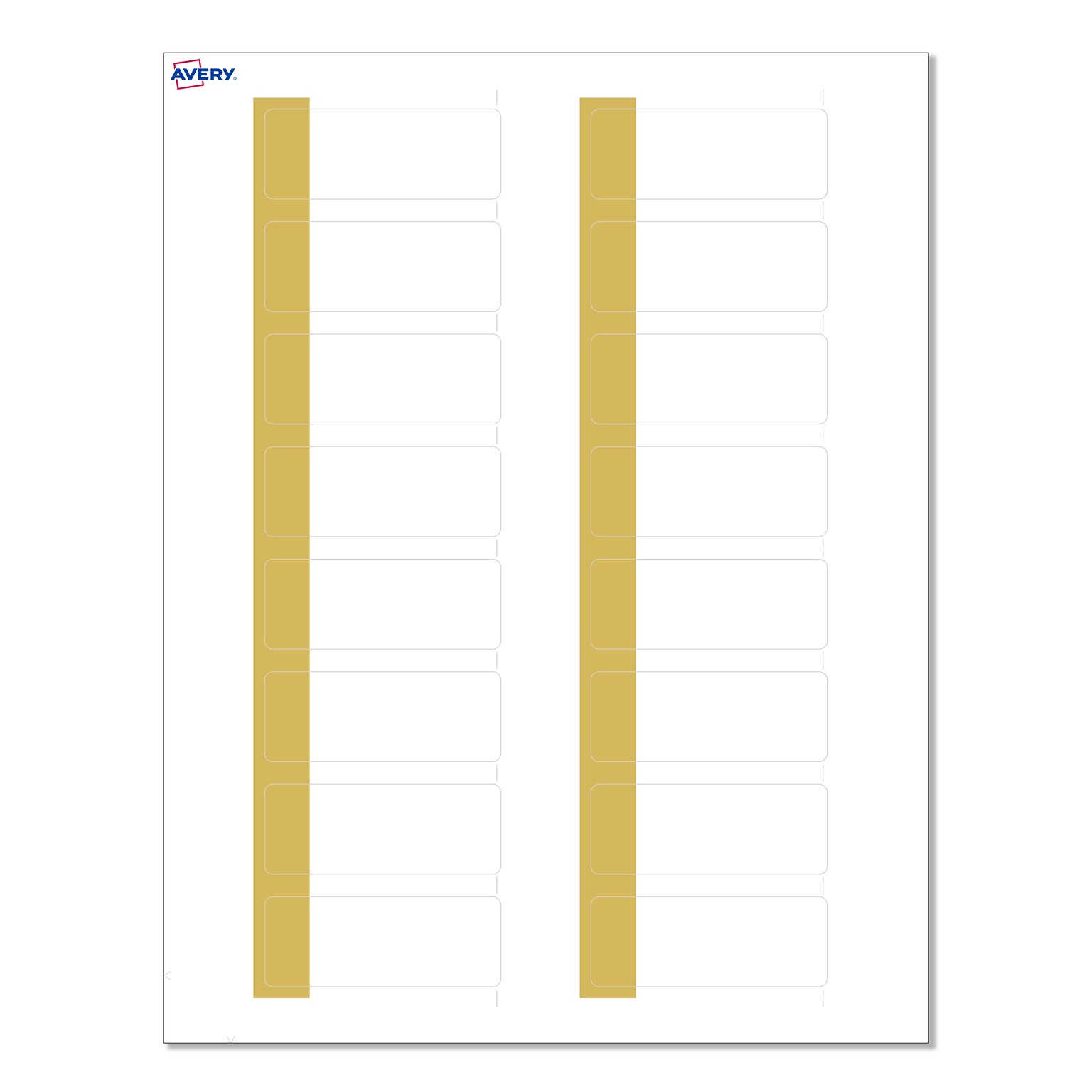 Avery Laser/Inkjet Rectangle Multipurpose Labels, 1 x 2-5/8, White, 160/Pack (S00D1N)