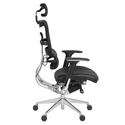 Regency Omega Ergonomic Leather Executive Office Chair w/ Headrest, Black (OMG004BK)