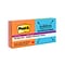 Post-it Super Sticky Notes, 3 x 3, Energy Boost Collection, 25 Sheet/Pad, 16 Pads/Pack (F33016SSAU