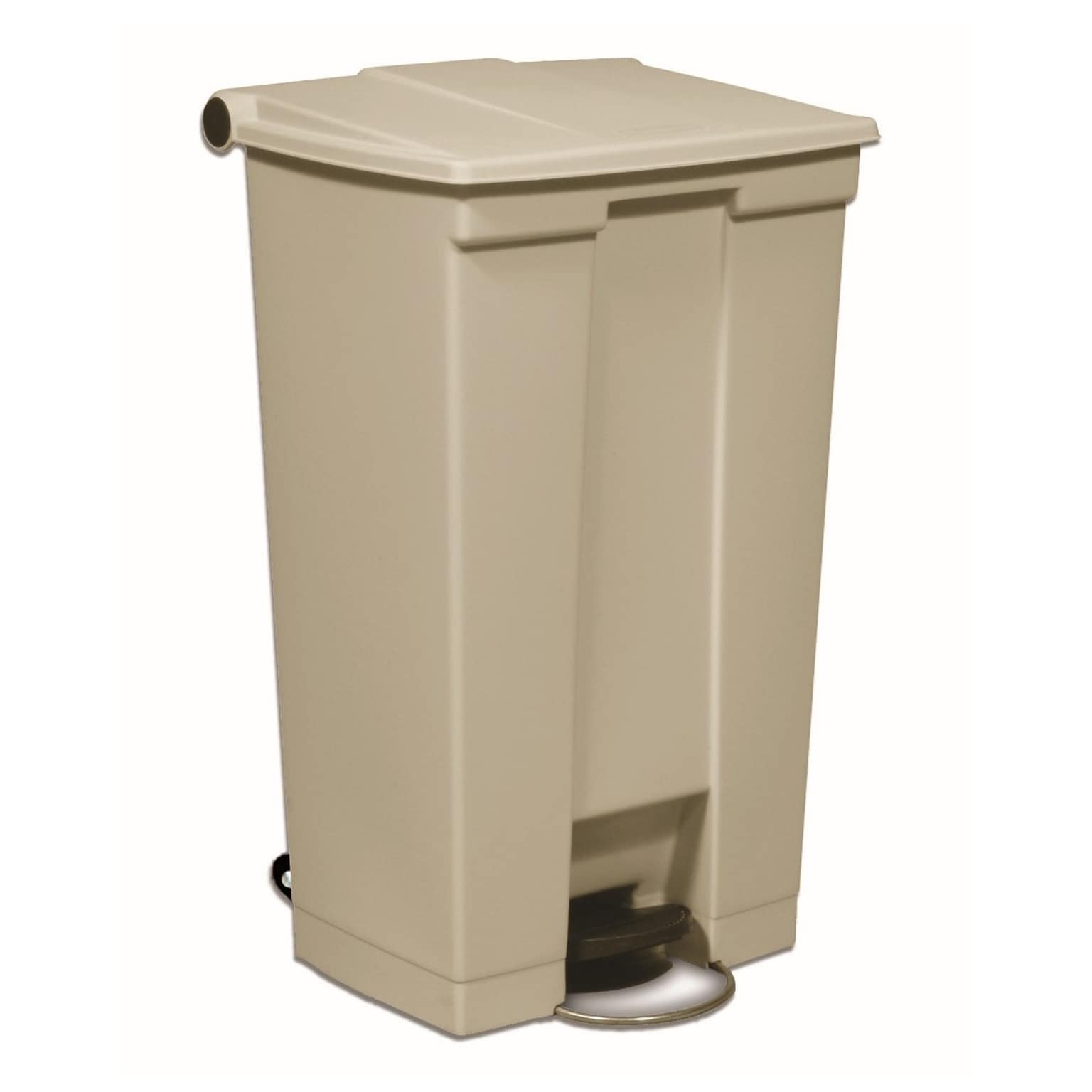 Rubbermaid Fire-Safe Step-On Trash Can, 23 Gallons, Beige (FG614600BEIG)