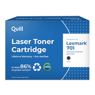 Quill Brand® Remanufactured Black High Yield Toner Cartridge Replacement for Lexmark CS410 (70C0H10)