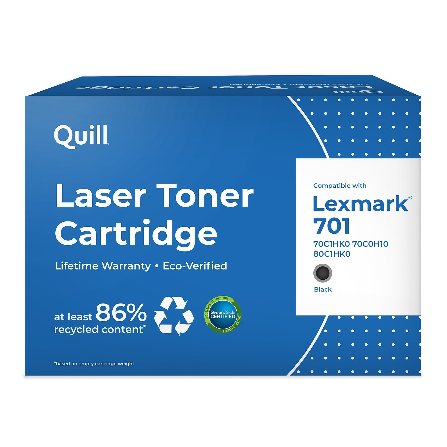 Quill Brand® Remanufactured Black High Yield Toner Cartridge Replacement for Lexmark CS410 (70C0H10) (Lifetime Warranty)