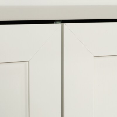 Sauder HomePlus 37"H Storage Cabinet with 2 Shelves, White (438284)