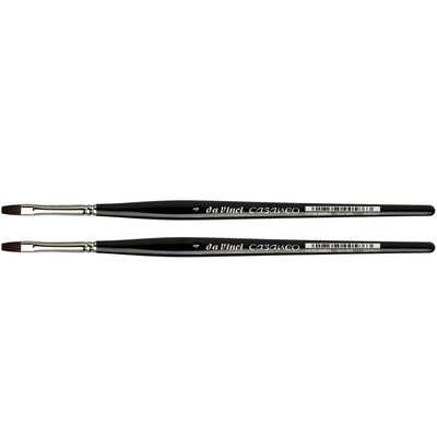 da Vinci CASANEO Mixed Media Synthetic Bristle, Flat Brush, 2/Pack (DVXVA58984-2)