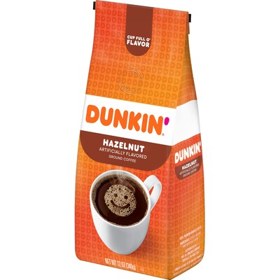 Dunkin' Hazelnut Ground Coffee, Medium Roast (00049)