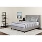 Flash Furniture Riverdale Tufted Upholstered Platform Bed in Light Gray Fabric with Pocket Spring Mattress, Queen (HGBM43)