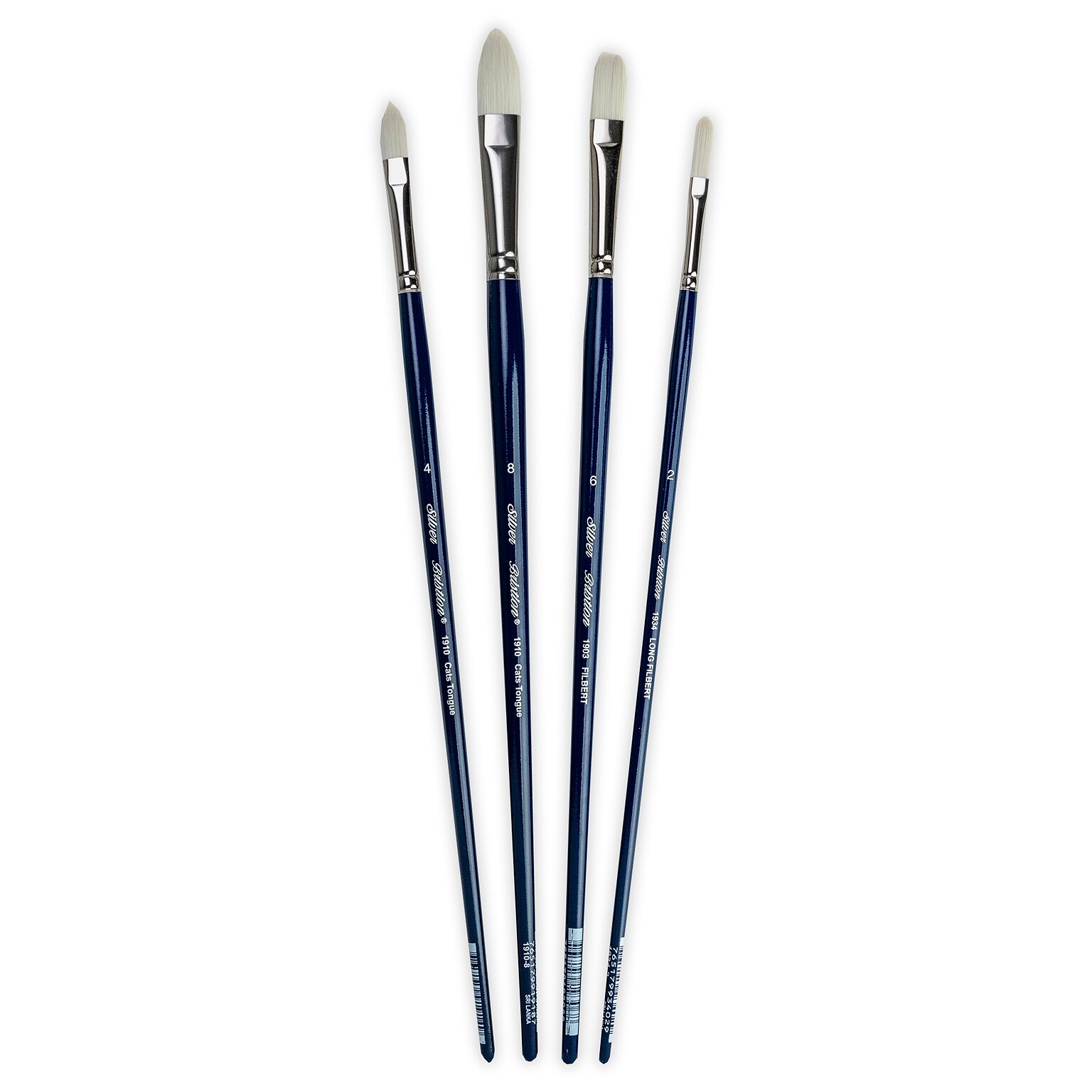 Silver Brush Bristlon Cats Tongue Brushes, 4/Pack (SLVBR1954)