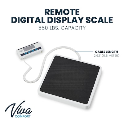 Viva Comfort ME904 BMI Scale, 550 lbs. Capacity, White (ADIME904-06-MK	)