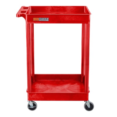 Luxor ENDURA 2-Shelf Utility Cart, Red (RDSTC11RD)