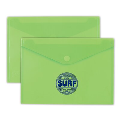 One Color Imprint Polypropylene Side Open Envelope with Touch Closure