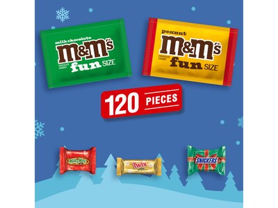 Mars Christmas Chocolate Candy, Assorted Flavors, 46.19 oz., 120 Pieces (466183)