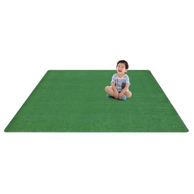 Joy Carpets Just Kidding Polyester 6 x 6 Machine Tufted Rug, Green (623P-02)