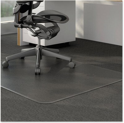 Alera Carpet Chair Mat, 46" x 60'', Low Pile, Clear Vinyl (CM12443FALEPL)