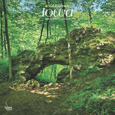 2025 BrownTrout Iowa Wild & Scenic 12 x 12 Monthly  Wall Calendar (9781975474973)
