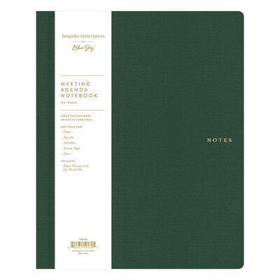 Blue Sky Bespoke Composition Notebook, 8 x 10, Forest Green (159134)