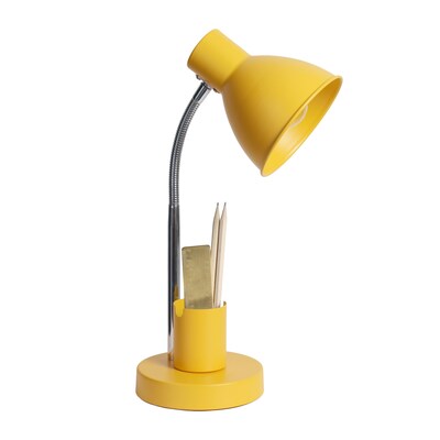 Simple Designs Sleek Essentials LED Desk Lamp, 16.22", Yellow (LD1076-YLW)