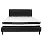 Flash Furniture Roxbury Tufted Upholstered Platform Bed in Black Fabric with Pocket Spring Mattress, King (SLBM24)